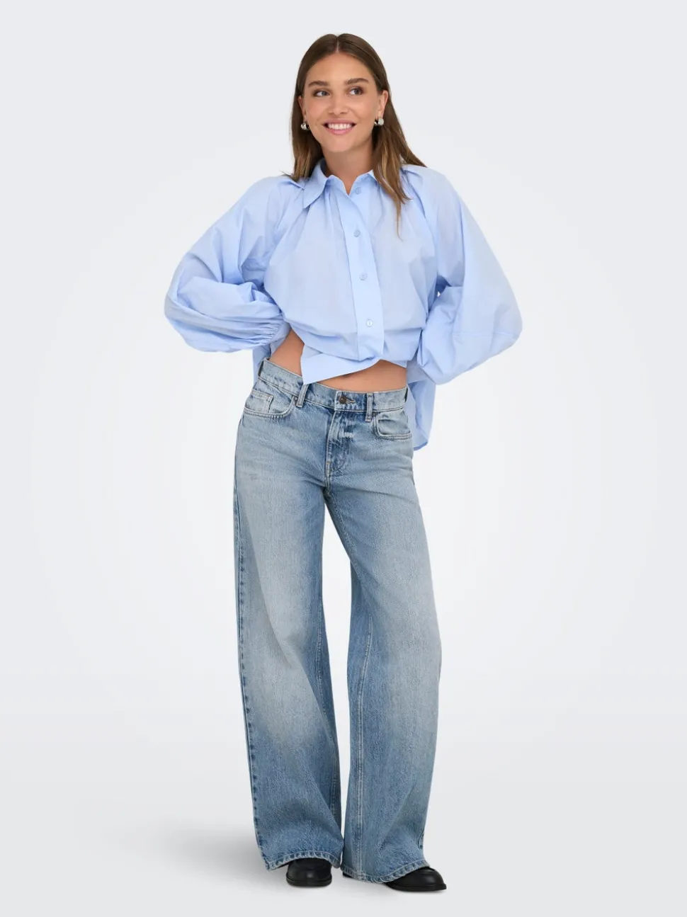 ONLHOPE Låg midja Vida ben Jeans
