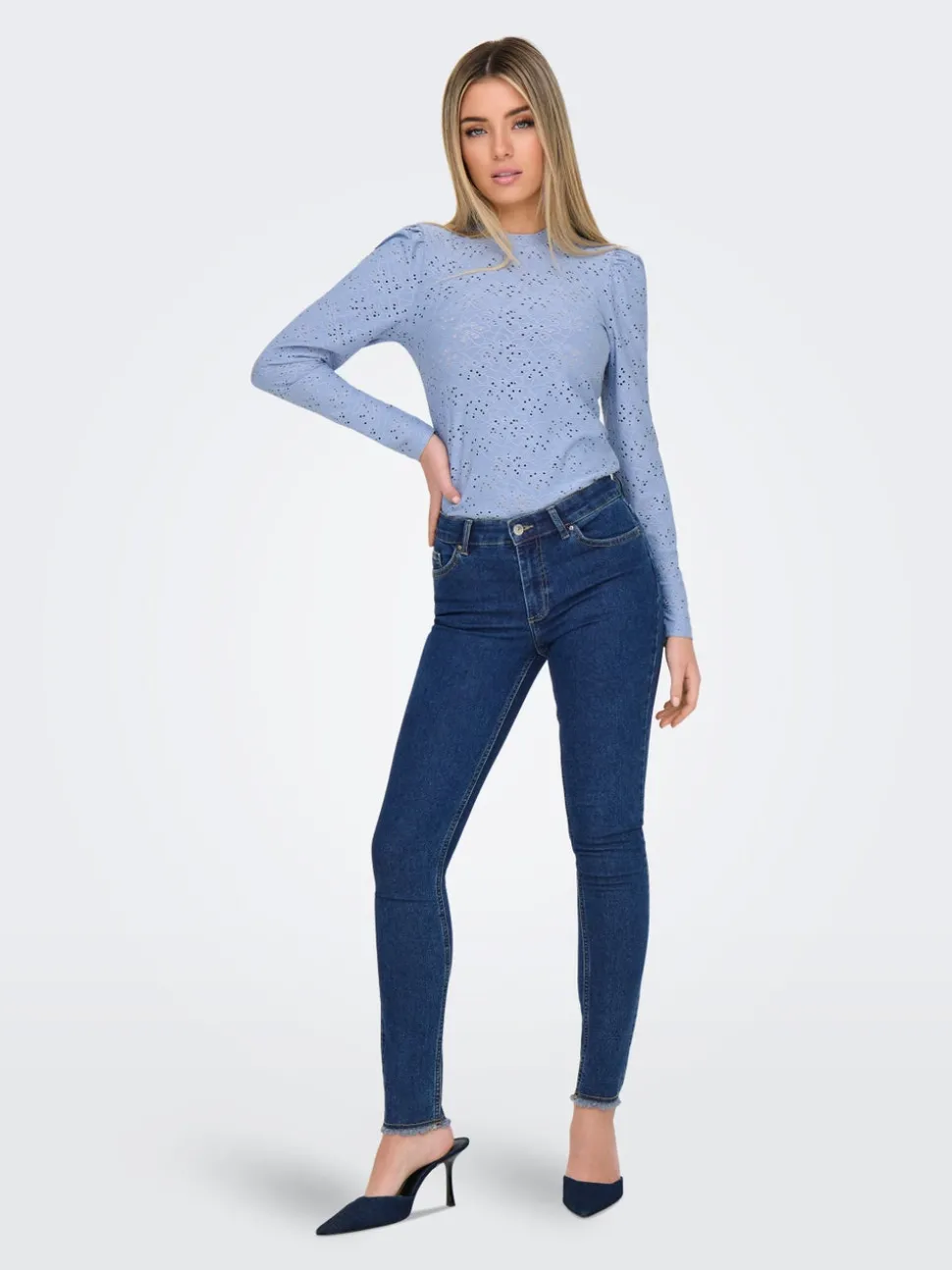 ONLHUSH Medelhög midja Skinny Fit Ankellängd Jeans