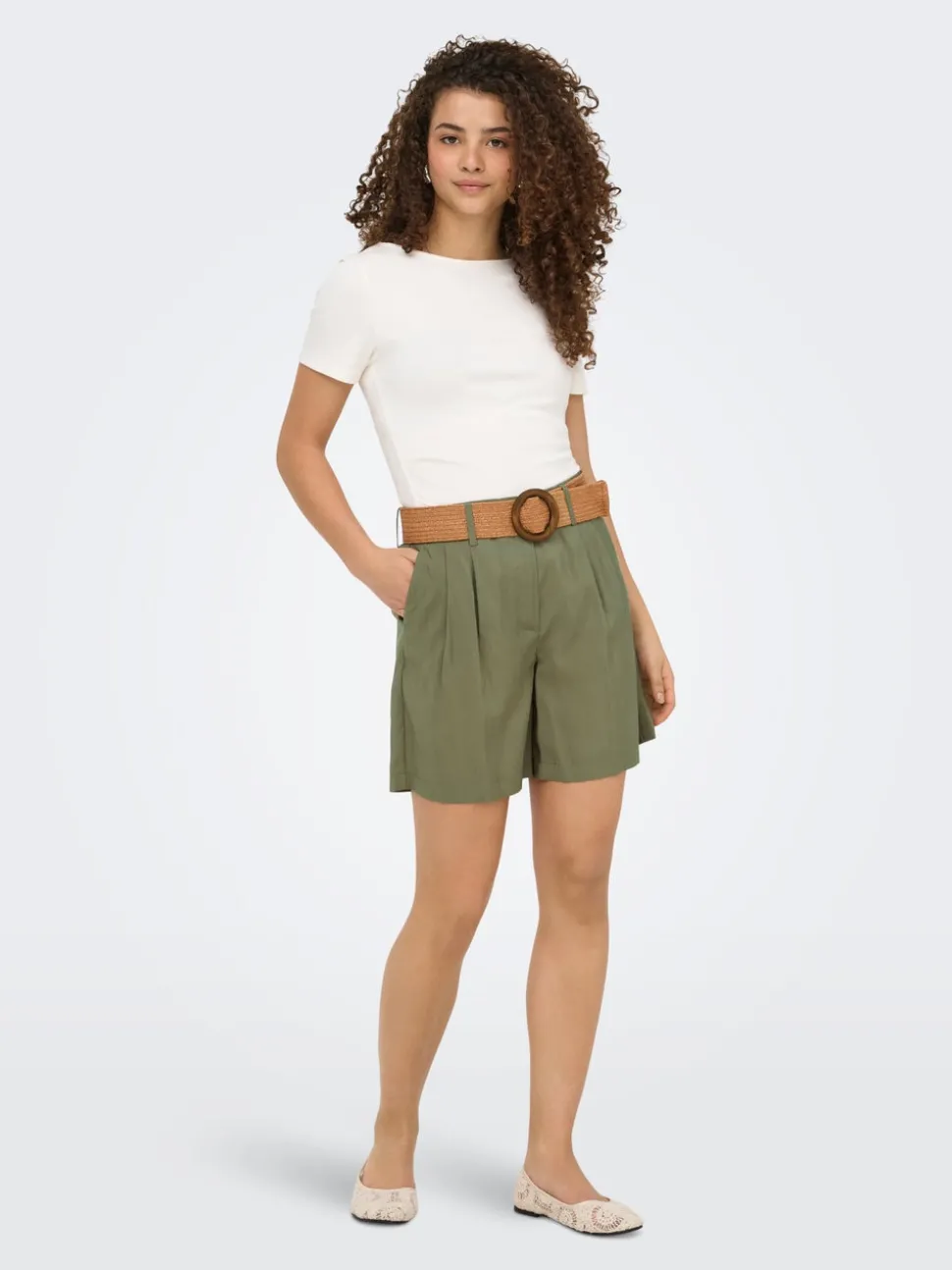 ONLIBIZA Hög midja Normal passform Bermudashorts