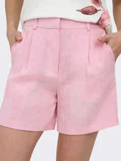 ONLITA Hög midja Normal passform Linne Bermudashorts