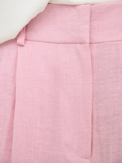 ONLITA Hög midja Normal passform Linne Bermudashorts