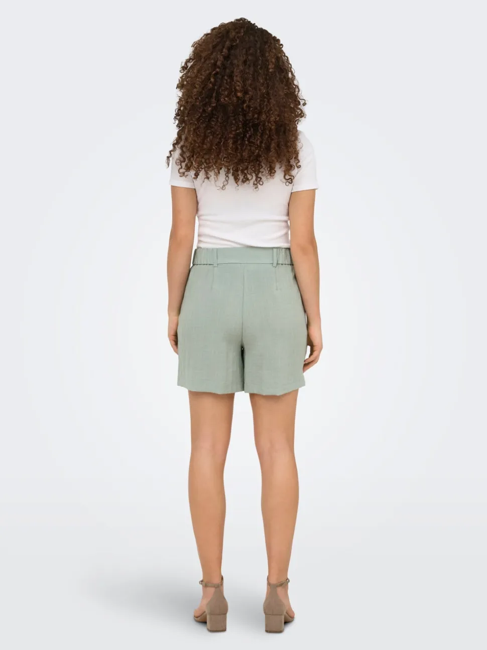 ONLITA Hög midja Normal passform Linne Bermudashorts