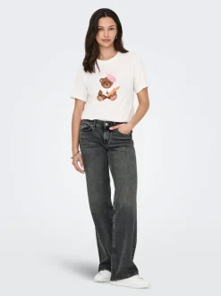 ONLJUICY Låg midja Vida ben Jeans