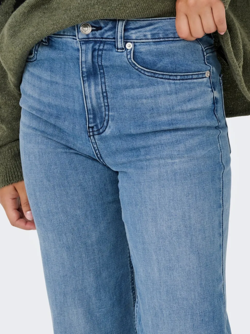 ONLJUICY-WAUW Hög midja Vida ben Jeans