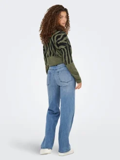 ONLJUICY-WAUW Hög midja Vida ben Jeans