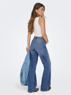 ONLJULLES Låg midja Vida ben Jeans