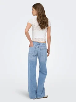 ONLJULLES Låg midja Vida ben Jeans