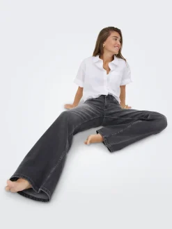 ONLJULLES Låg midja Vida ben Jeans