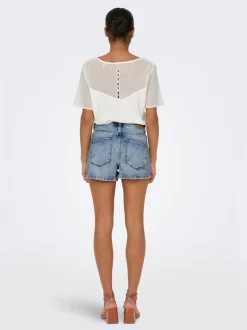 ONLKELLY Hög midja Normal passform Denimshorts
