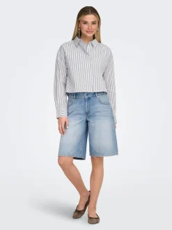 ONLLORAN Medelhög midja Bermuda Denimshorts