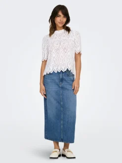 ONLLUMI Denim Jeanskjol Midikjol