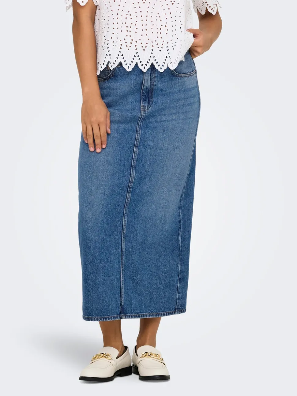 ONLLUMI Denim Jeanskjol Midikjol