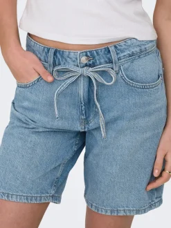 ONLLUMI Medelhög midja Vida ben Denimshorts