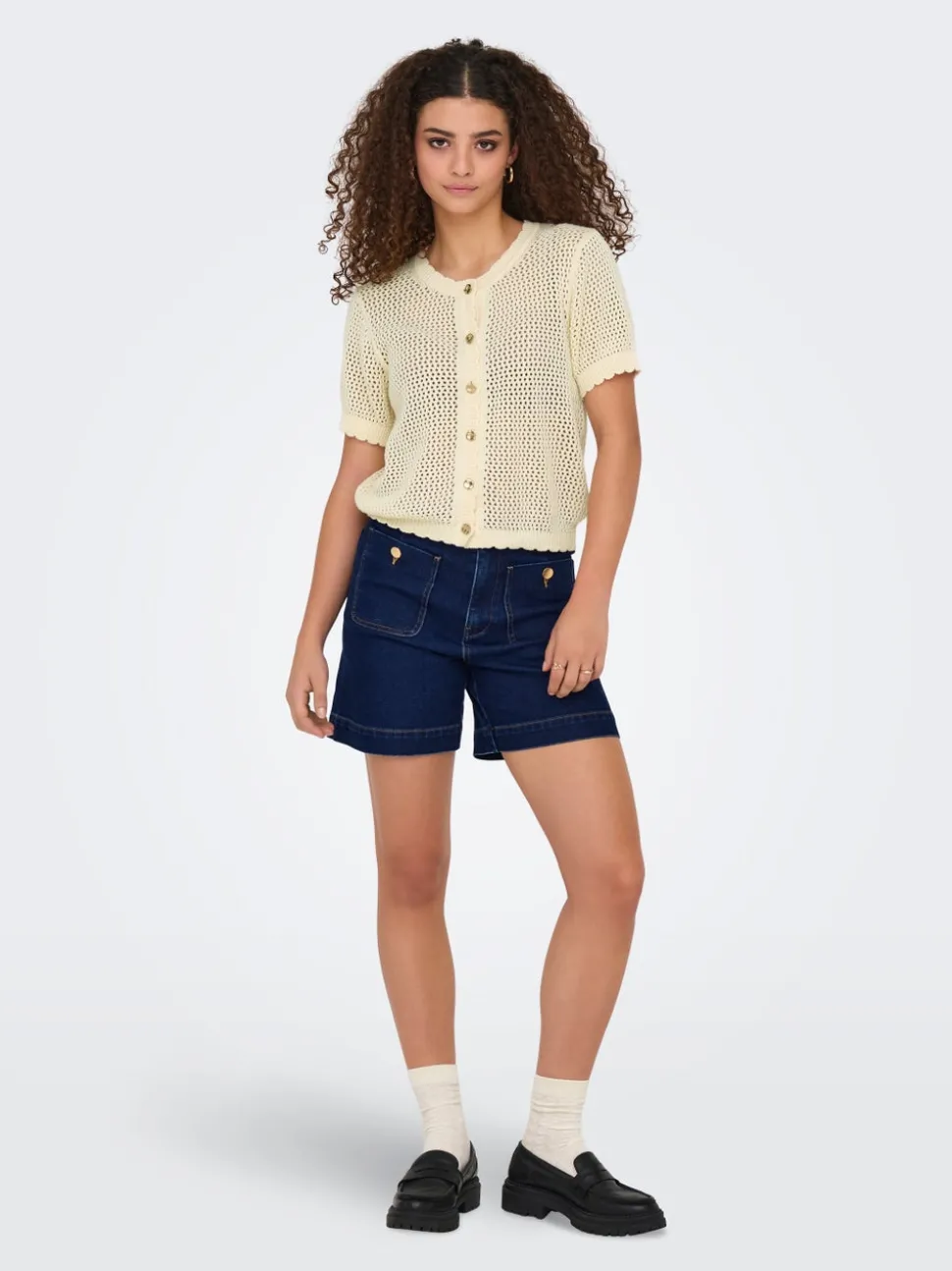 ONLMADELINE Hög midja Normal passform Denimshorts