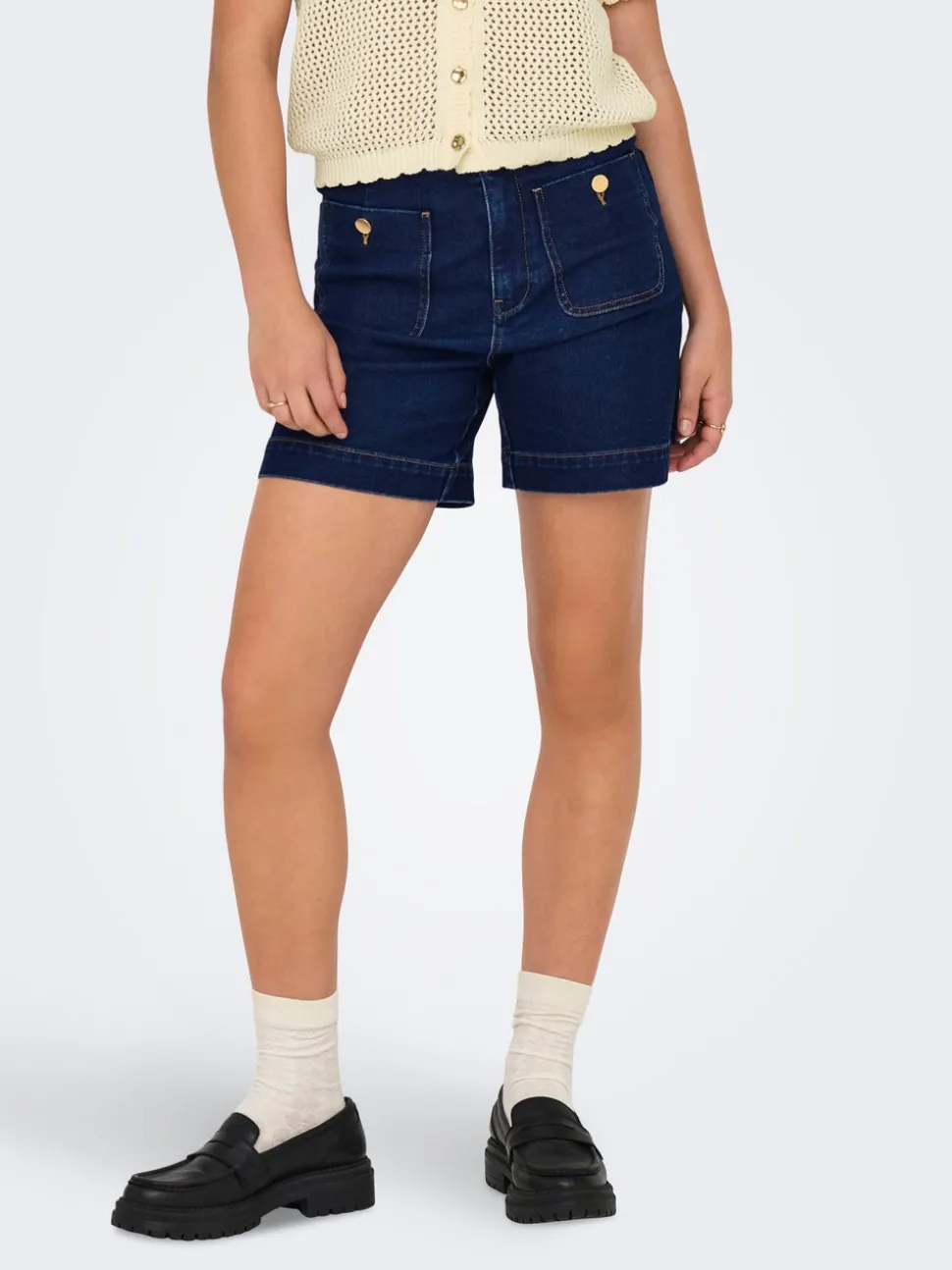 ONLMADELINE Hög midja Normal passform Denimshorts