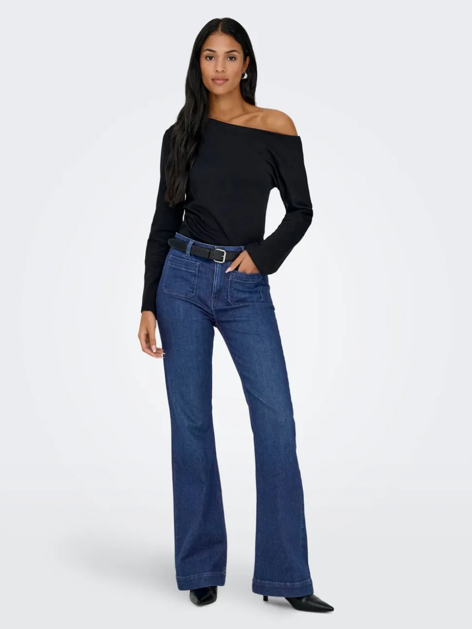 ONLMADISON Hög midja Utsvängd passform Jeans