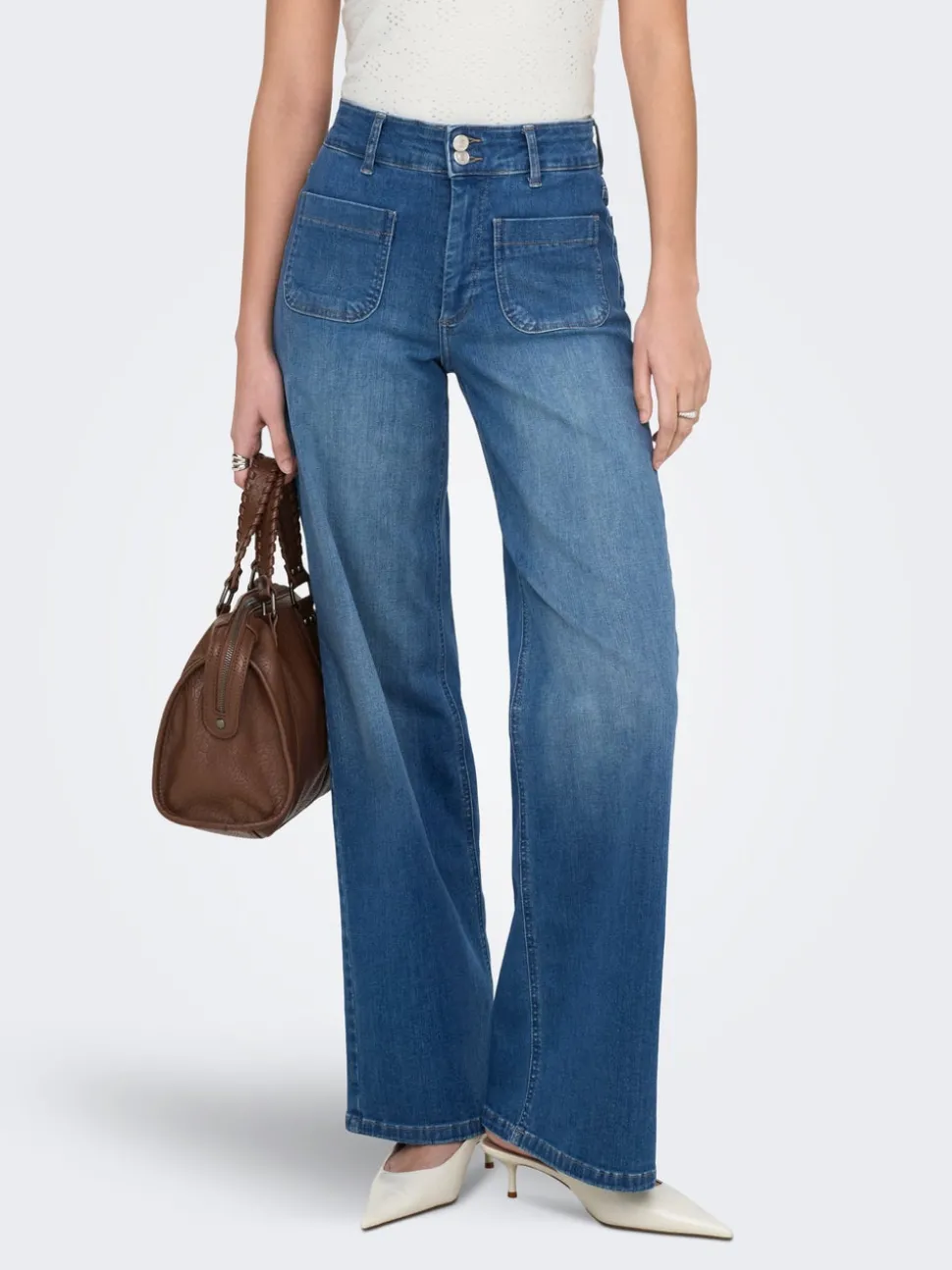 ONLMADISON Hög midja Vida ben Jeans