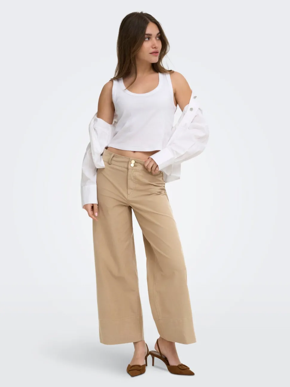 ONLMADISON-CLAIR Cropped Fit Byxor