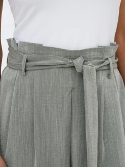 ONLMARSA Utsvängd passform Byxor i paperbagmodell