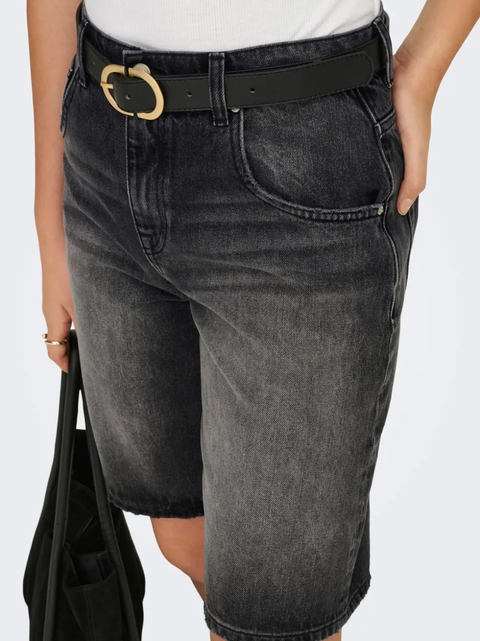 ONLMATE Medelhög midja Baggy Fit Denimshorts