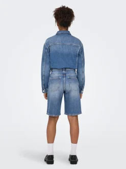 ONLMATE Medelhög midja Baggy Fit Denimshorts