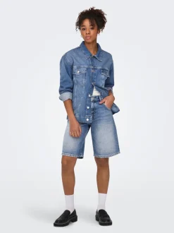 ONLMATE Medelhög midja Baggy Fit Denimshorts
