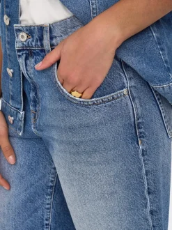 ONLMATE Medelhög midja Baggy Fit Denimshorts