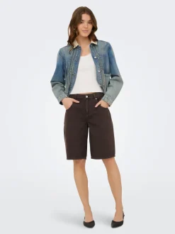 ONLMATE-SILLA Lös passform Denimshorts