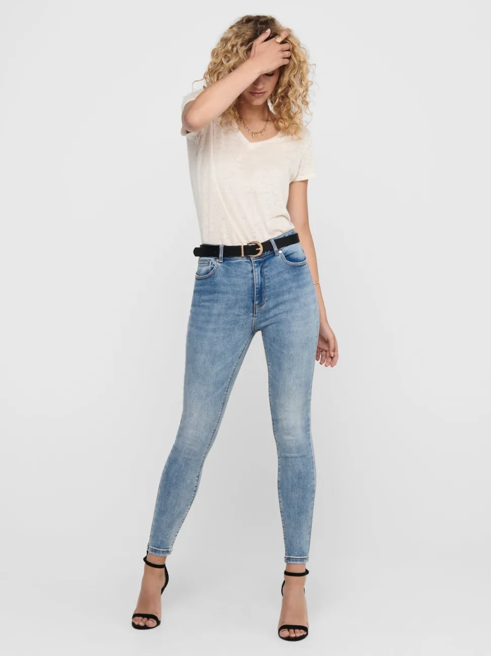 ONLMILA Hög midja Skinny Fit Ankellängd Jeans