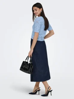 ONLMINDY Denim Jeanskjol Lång kjol