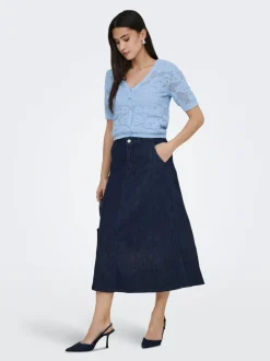 ONLMINDY Denim Jeanskjol Lång kjol