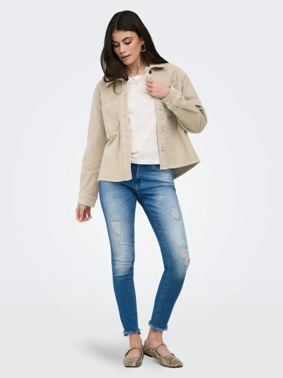 ONLMIRA-GLOBAL Camisa de corduroy
