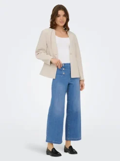 ONLNEW Hög midja Bred passform - Beskuren Beskuren Jeans