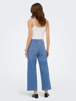 ONLNEW Hög midja Bred passform - Beskuren Beskuren Jeans