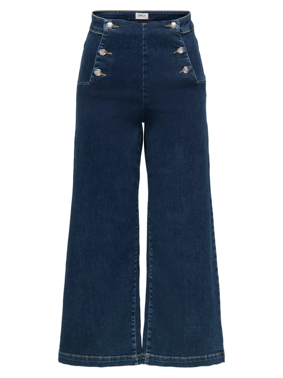 ONLNEW Hög midja Bred passform - Beskuren Beskuren Jeans