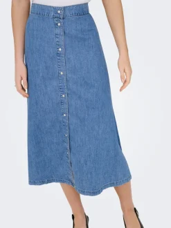 ONLNOEMI Jeanskjol Midikjol