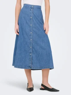 ONLNOEMI Jeanskjol Midikjol