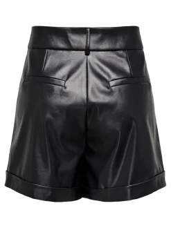 ONLODA Medelhög midja Normal passform Shorts i läderimitation