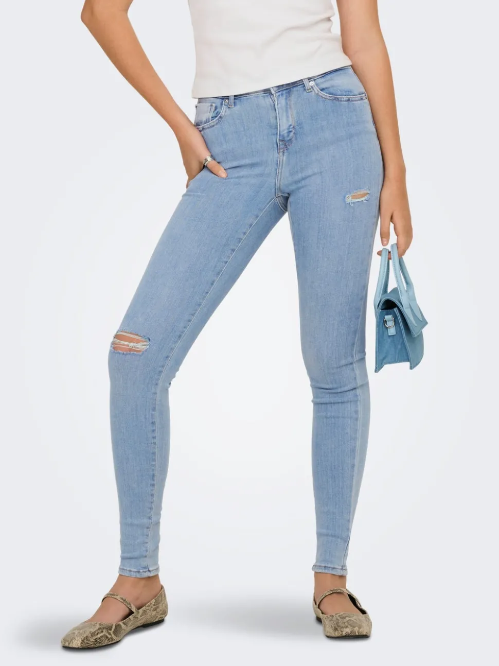 ONLPOWER Medelhög midja Skinny Fit Jeans