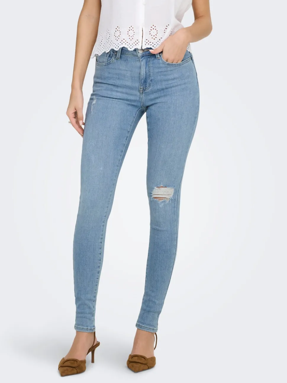 ONLPOWER Medelhög midja Skinny Fit Jeans