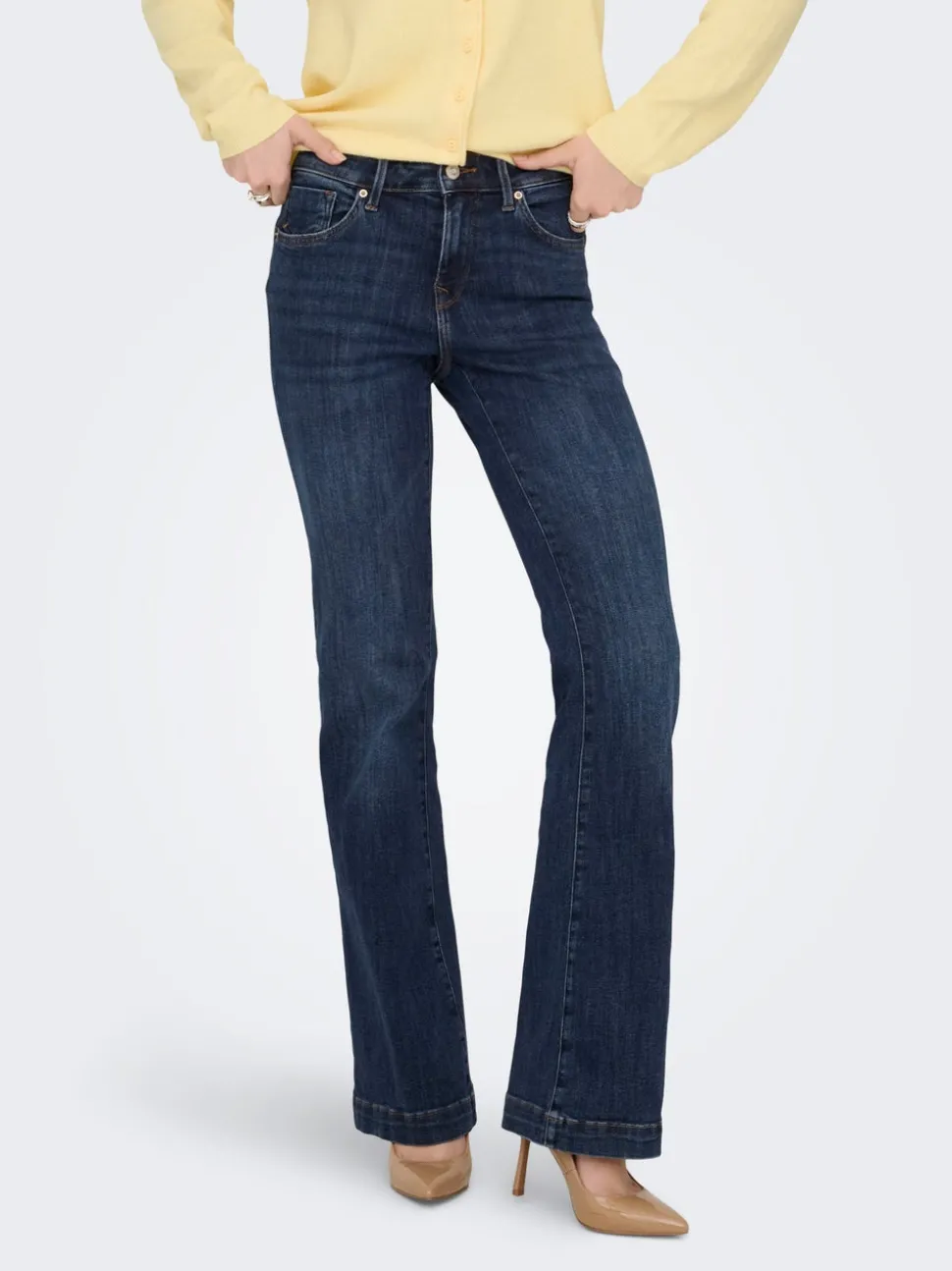 ONLPOWER Medelhög midja Utsvängd passform Jeans