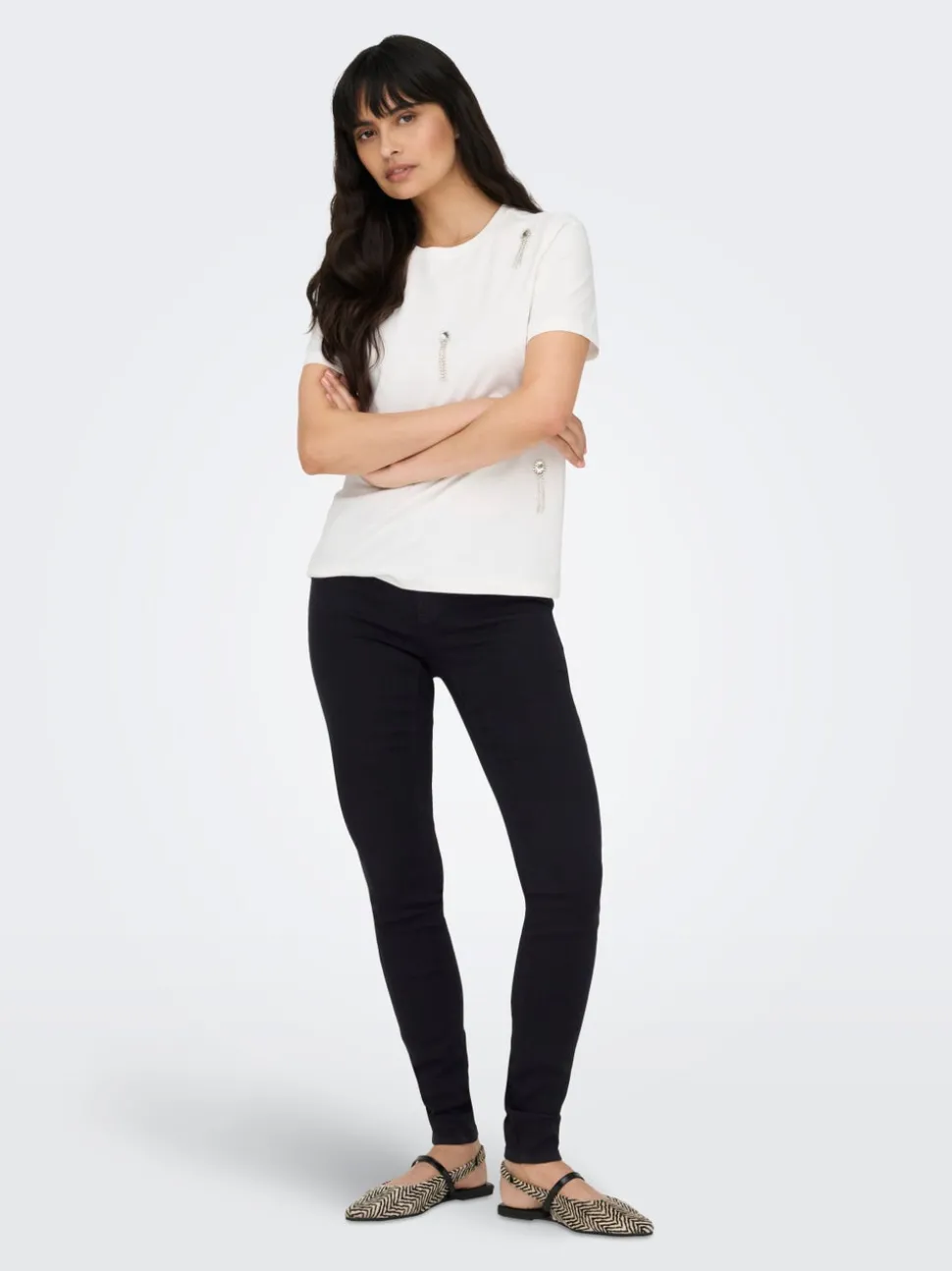ONLRAIN Medelhög midja Skinny Fit Jeans