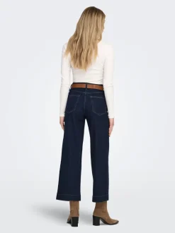 ONLREGINA Hög midja Cropped Fit Beskuren Jeans
