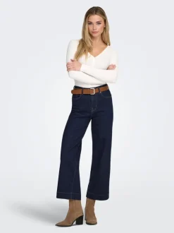ONLREGINA Hög midja Cropped Fit Beskuren Jeans