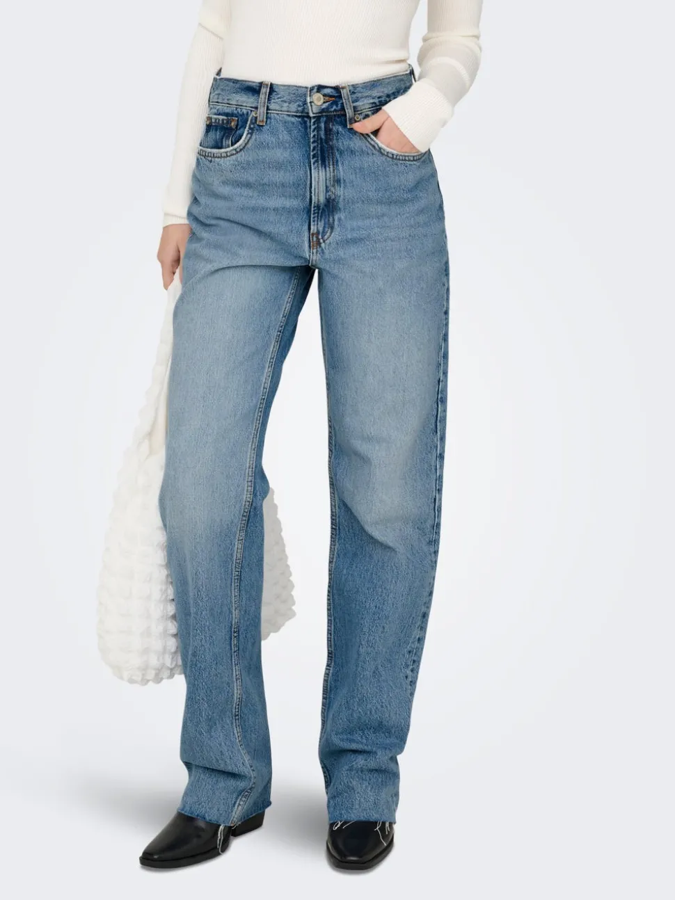 ONLRILEY Hög midja Rak passform Jeans