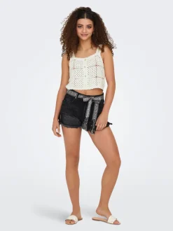 ONLROBYN Extra hög midja Rak passform Denimshorts