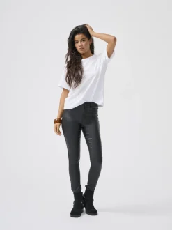 ONLROYAL Skinny Fit Byxor i läderimitation