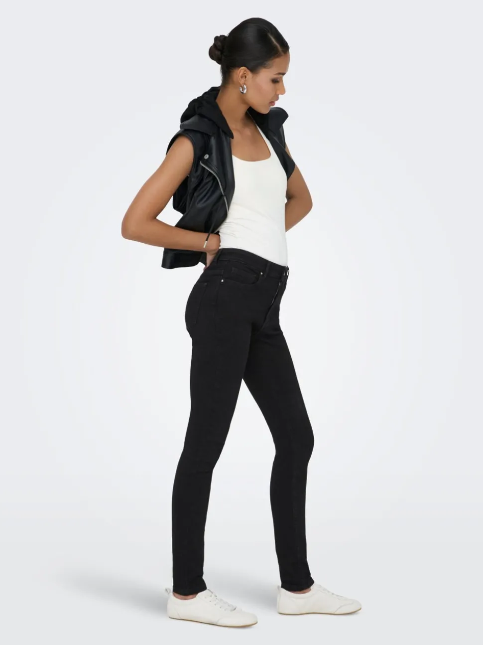 ONLROYAL-POWER Hög midja Skinny Fit Jeans