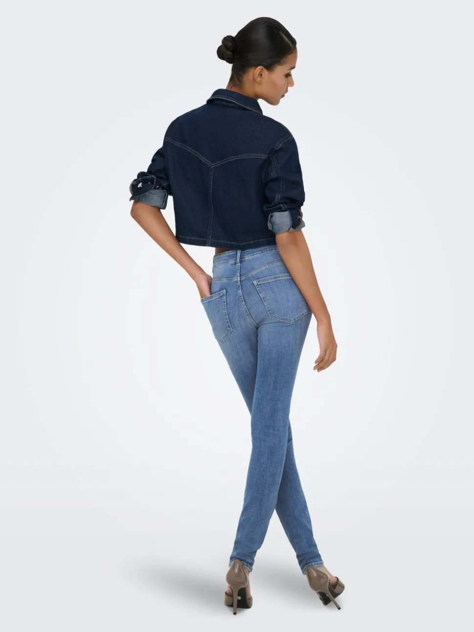 ONLROYAL-POWER Hög midja Skinny Fit Jeans