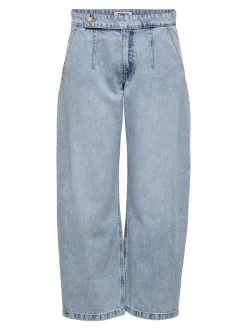 ONLSAVONA Medelhög midja Barrel-passform Ankellängd Jeans